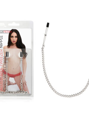 adjustable tweezer nipple clips with chain
