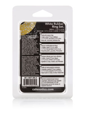 rubber ring 3 piece set white