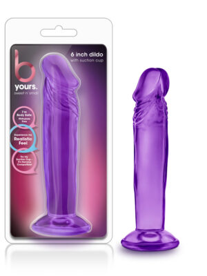 b yours sweet n' small 6 inch dildo with suction cup purple b yours sweet n' small 6 inch dildo with suction cup purple