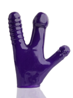 claw textured glove eggplant