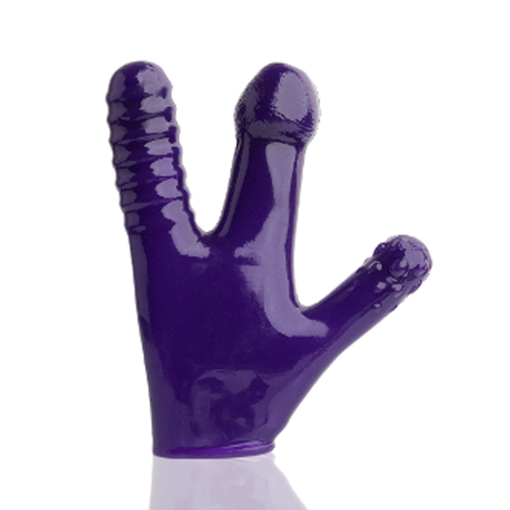 claw textured glove eggplant