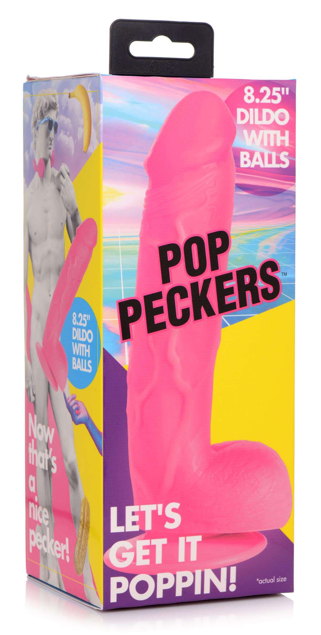 pop pecker 8.25 inch dildo with balls pink pop pecker 8.25 inch dildo with balls pink