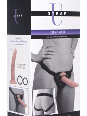 charmed 7.5 inch silicone dildo with harness charmed 7.5 inch silicone dildo with harness