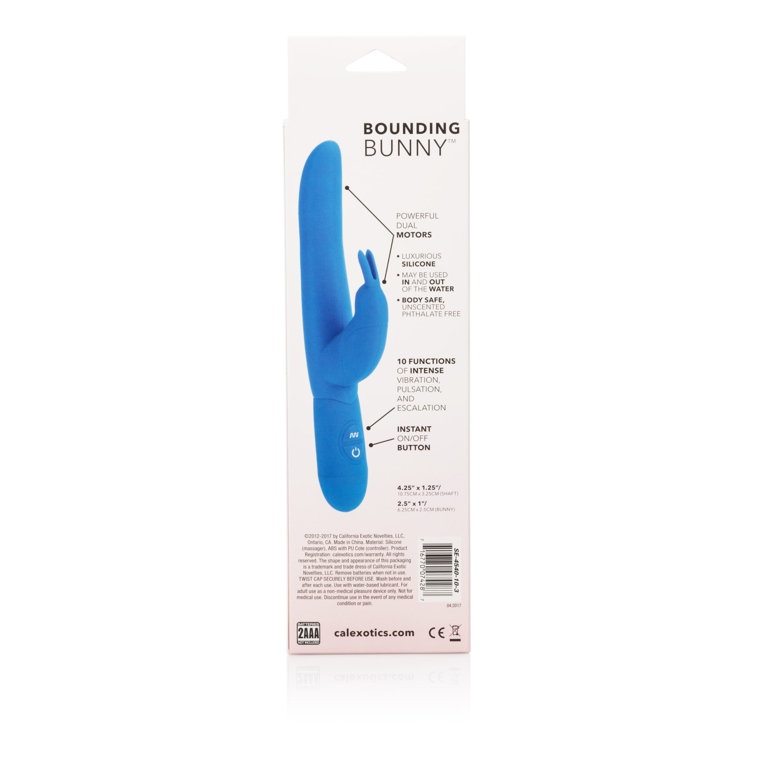 posh 10 function silicone bounding bunny blue