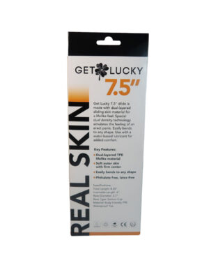 real skin 7.5" dual layer dildo light brown