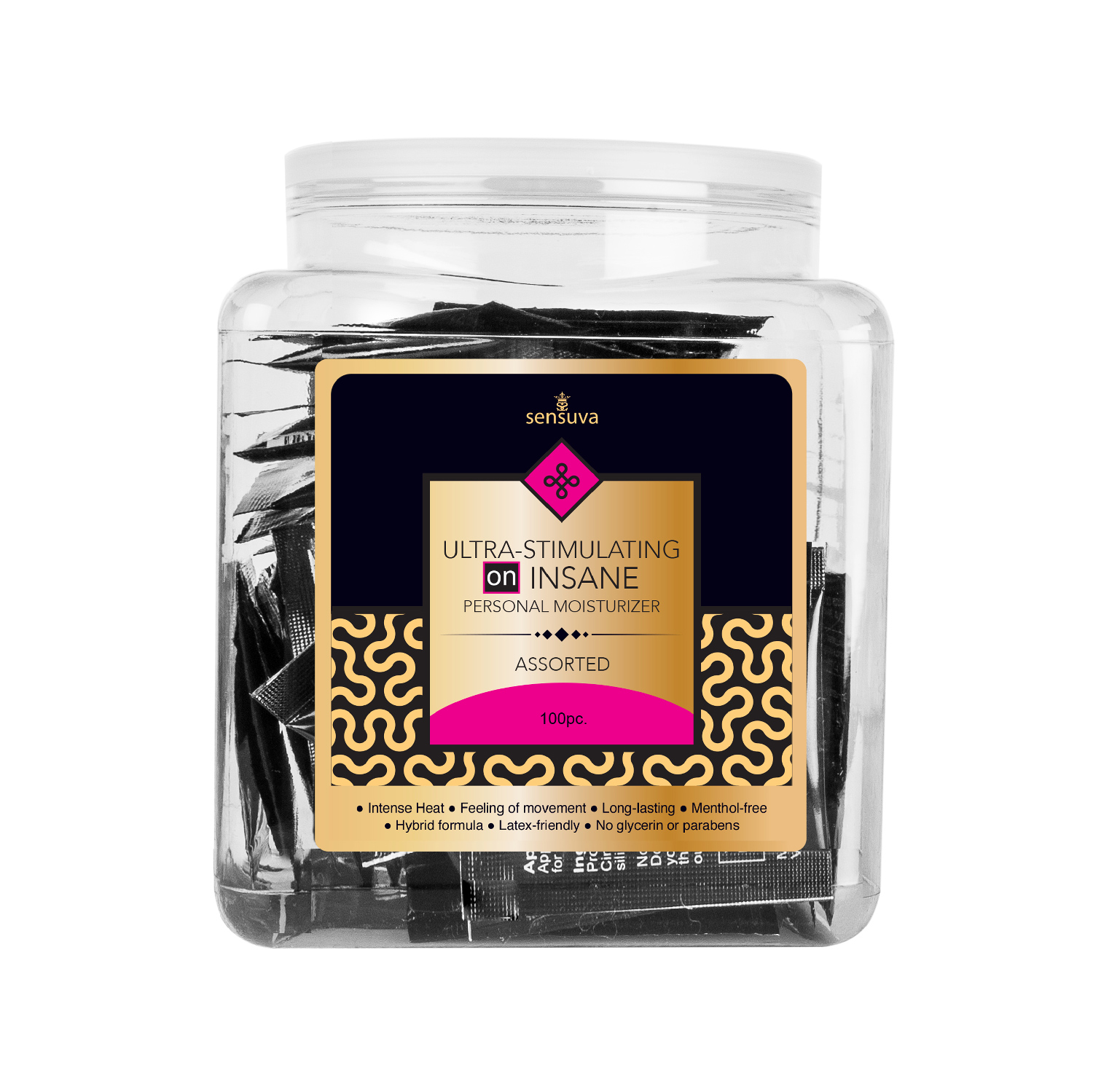 on insane ultra stimulating personal moisturizer assorted 100 piece tub