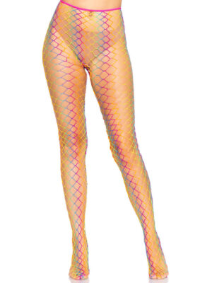 ombre rainbow woven net tights one size rainbow