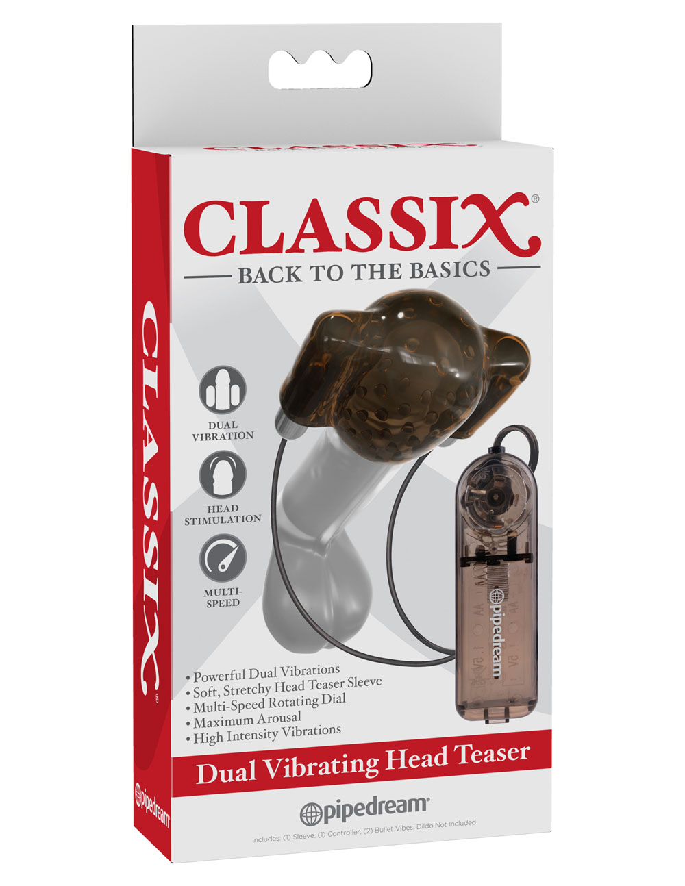 classix dual vibrating head teaser black/smoke