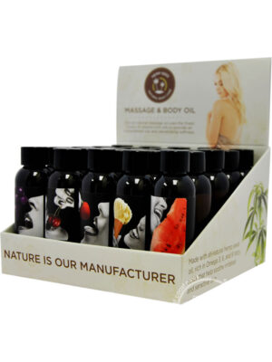 edible massage oil 25 count display 2 fl. oz. bottles assorted flavors