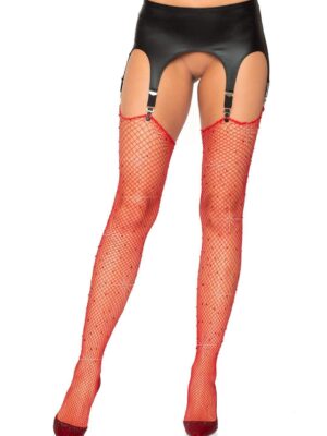 rhinestone fishnet stockings one size red rhinestone fishnet stockings one size red