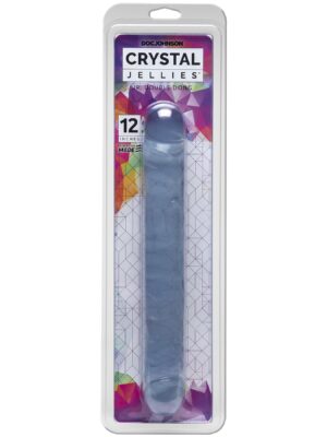 crystal jellies jr double dong 12 inch clear