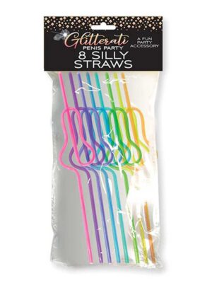 glitterati silly penis straws 8 ct glitterati silly penis straws 8 ct