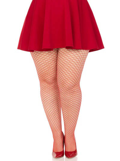 industrial net pantyhose 1x 2x red