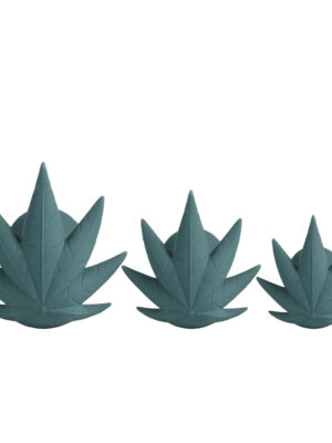 doobies pot leaf anal trainer silicone set green