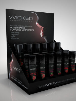 aqua flavored water based lubricant 24ct display aqua flavored water based lubricant 24ct display