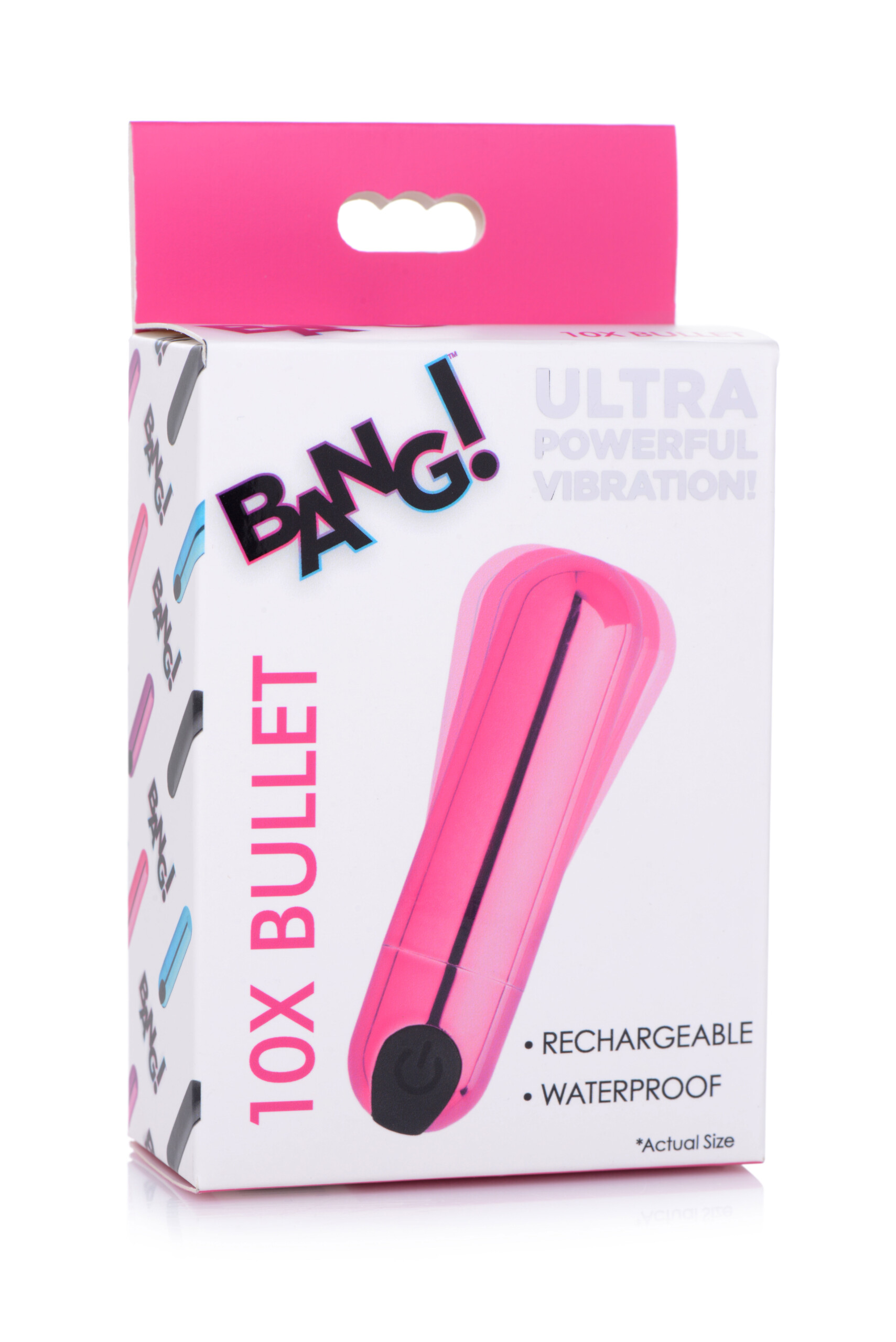10x rechargeable vibrating metallic bullet pink