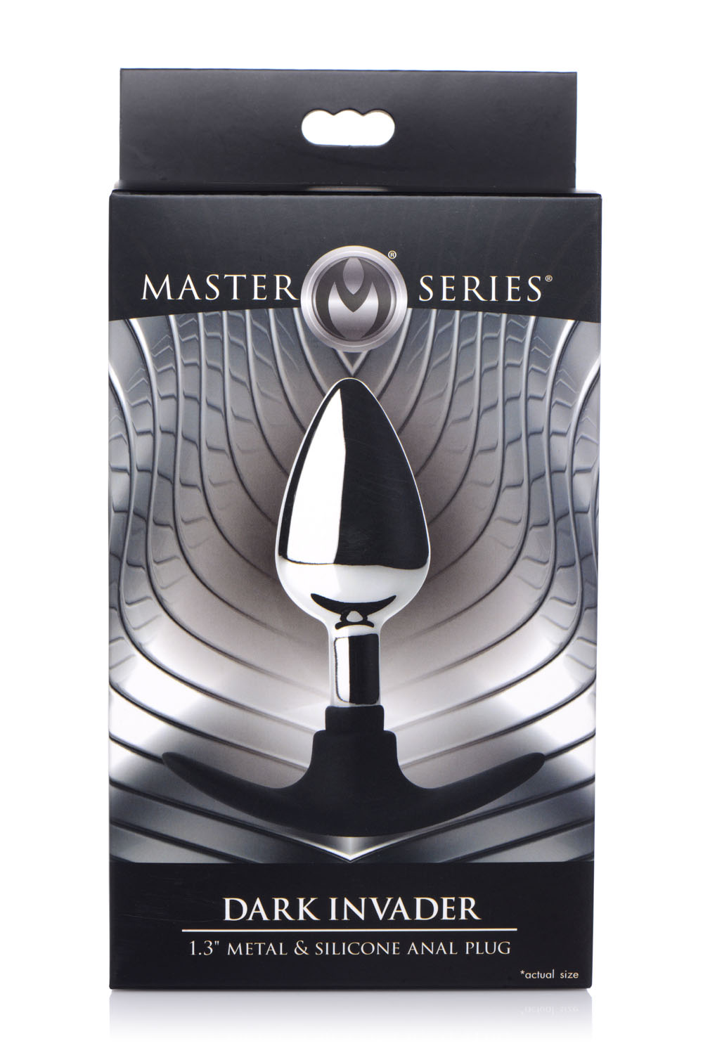 dark invader metal and silicone anal plug medium