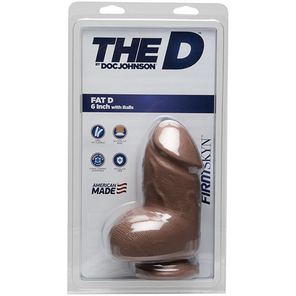 the d fat d 6 inch with balls firmskyn caramel