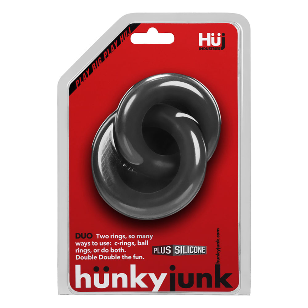 hunkyjunk duo linked cock ball rings tar