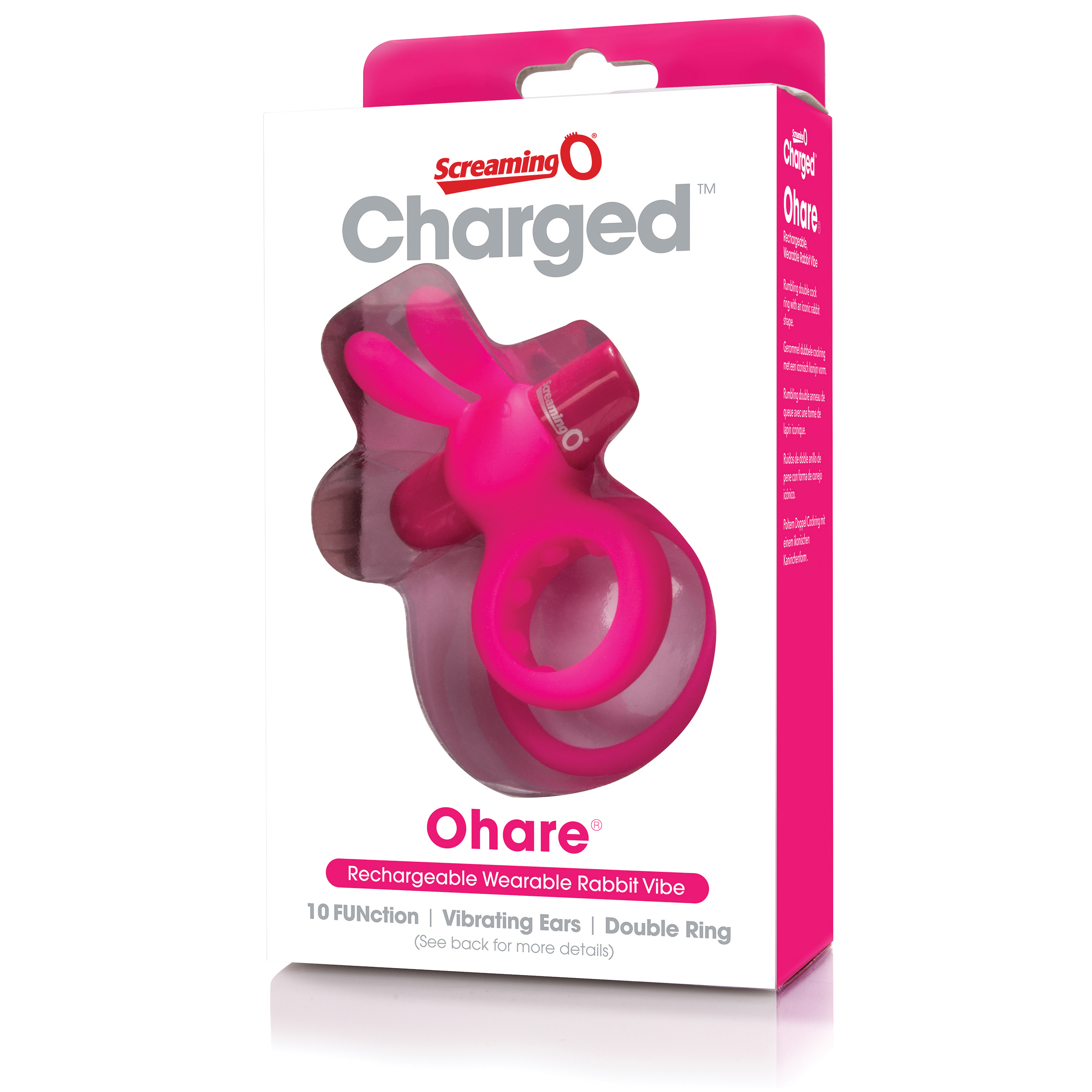 charged ohare rechargeable rabbit vibe pink