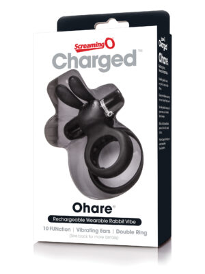 charged ohare rechargeable rabbit vibe black
