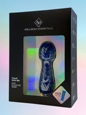 travel with me mini pleasure wand blue