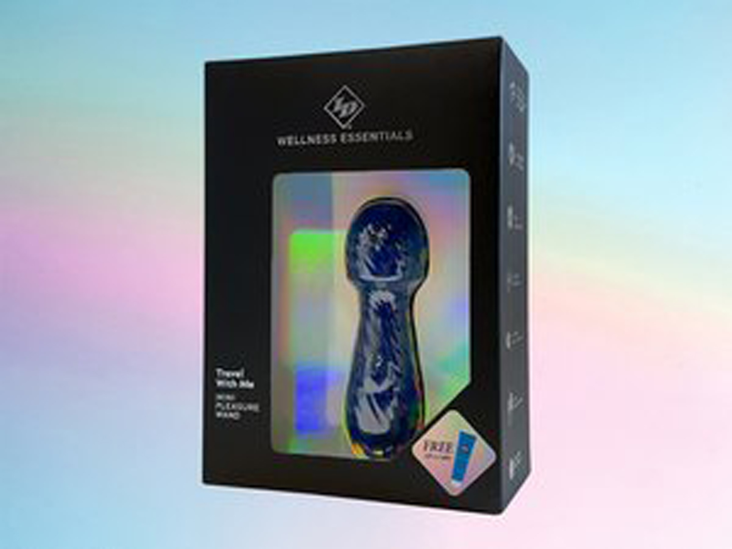 travel with me mini pleasure wand blue