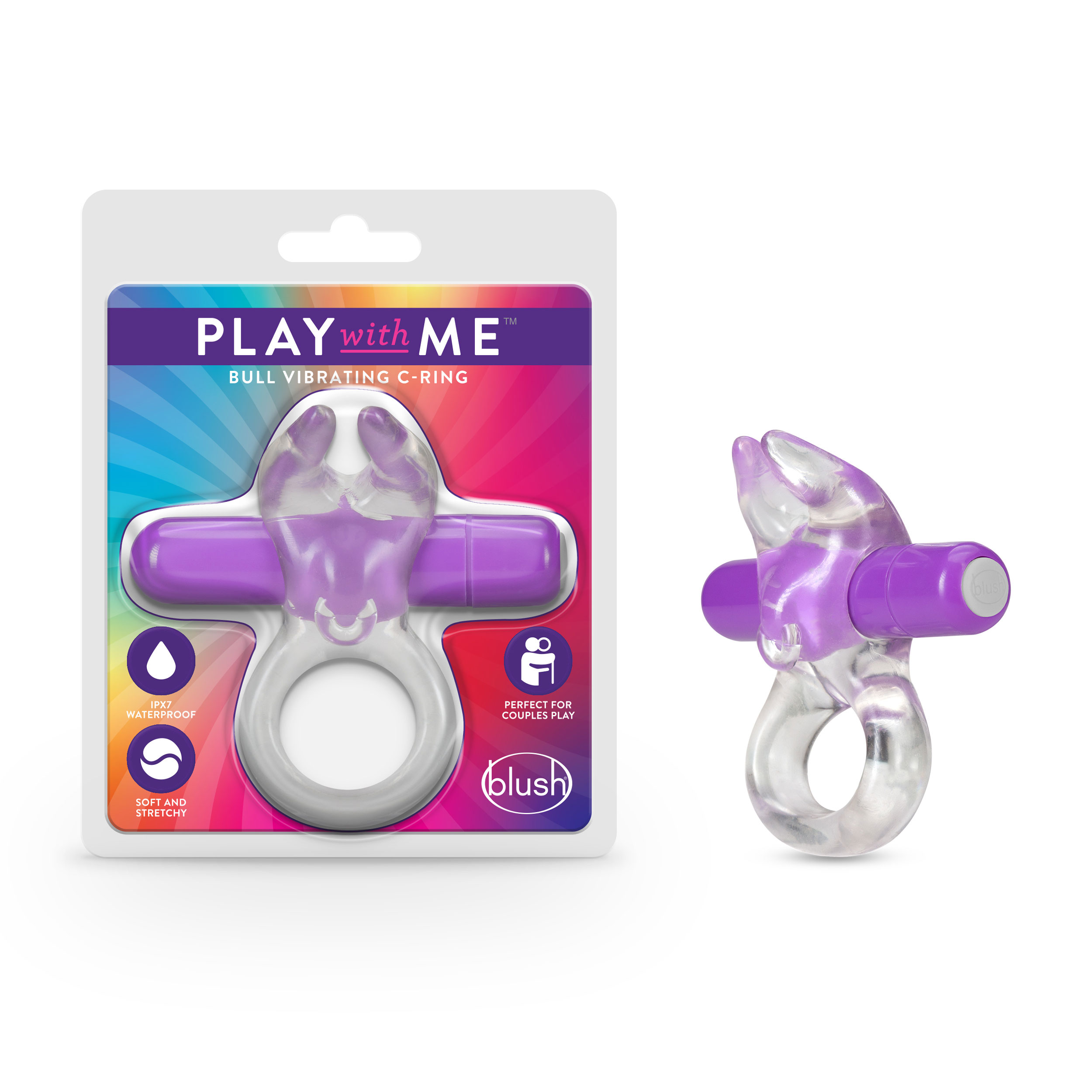 play with me bull vibrating c ring purple play with me bull vibrating c ring purple