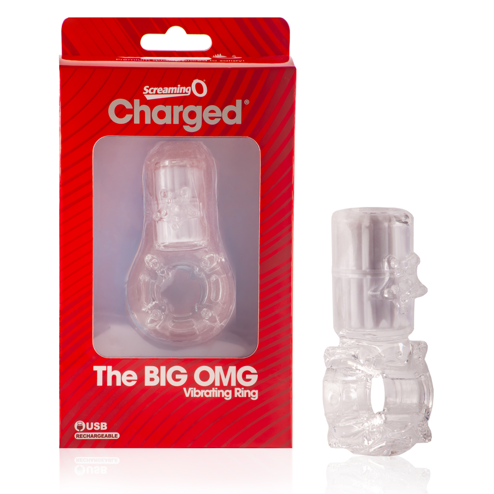 big omg vibrating ring clear 6 count box