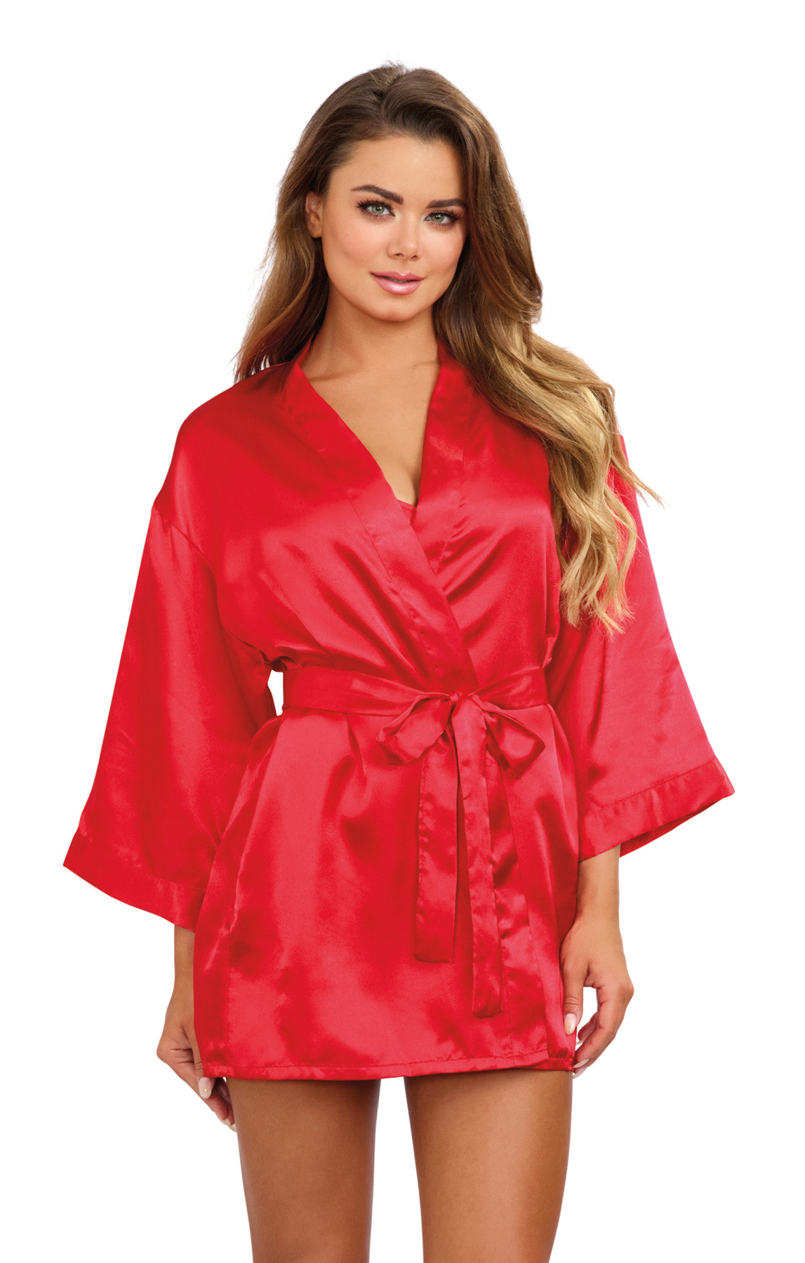 robe, chemise, padded hanger large red
