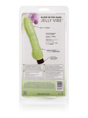 glow in the dark jelly penis vibe 7 inches green