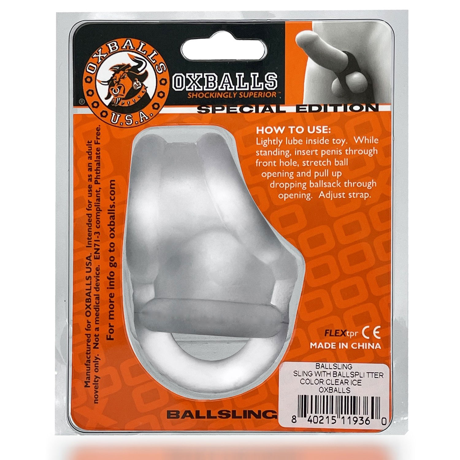 ball sling with ball splitter clear ice ball sling with ball splitter clear ice