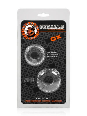 truckt 2 piece cockring set atomic jock clear