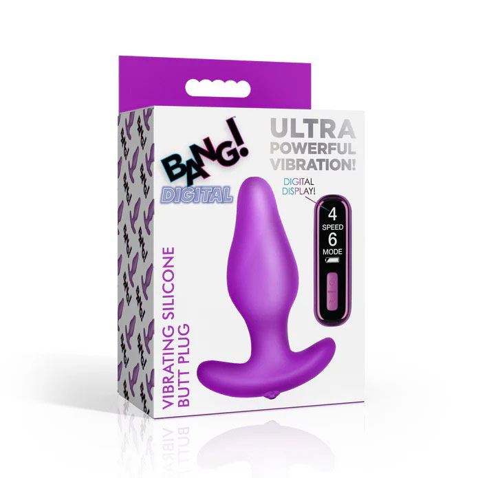 vibrating silicone butt plug with digital remote purple vibrating silicone butt plug with digital remote purple