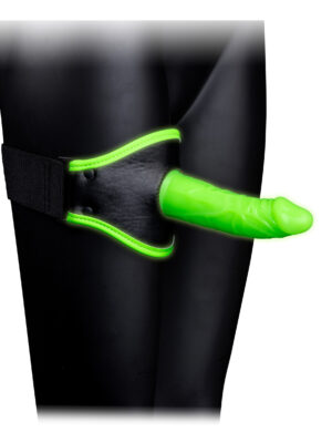 thigh strap on with silicone dildo 5.7 inch glow in the dark thigh strap on with silicone dildo 5.7 inch glow in the dark