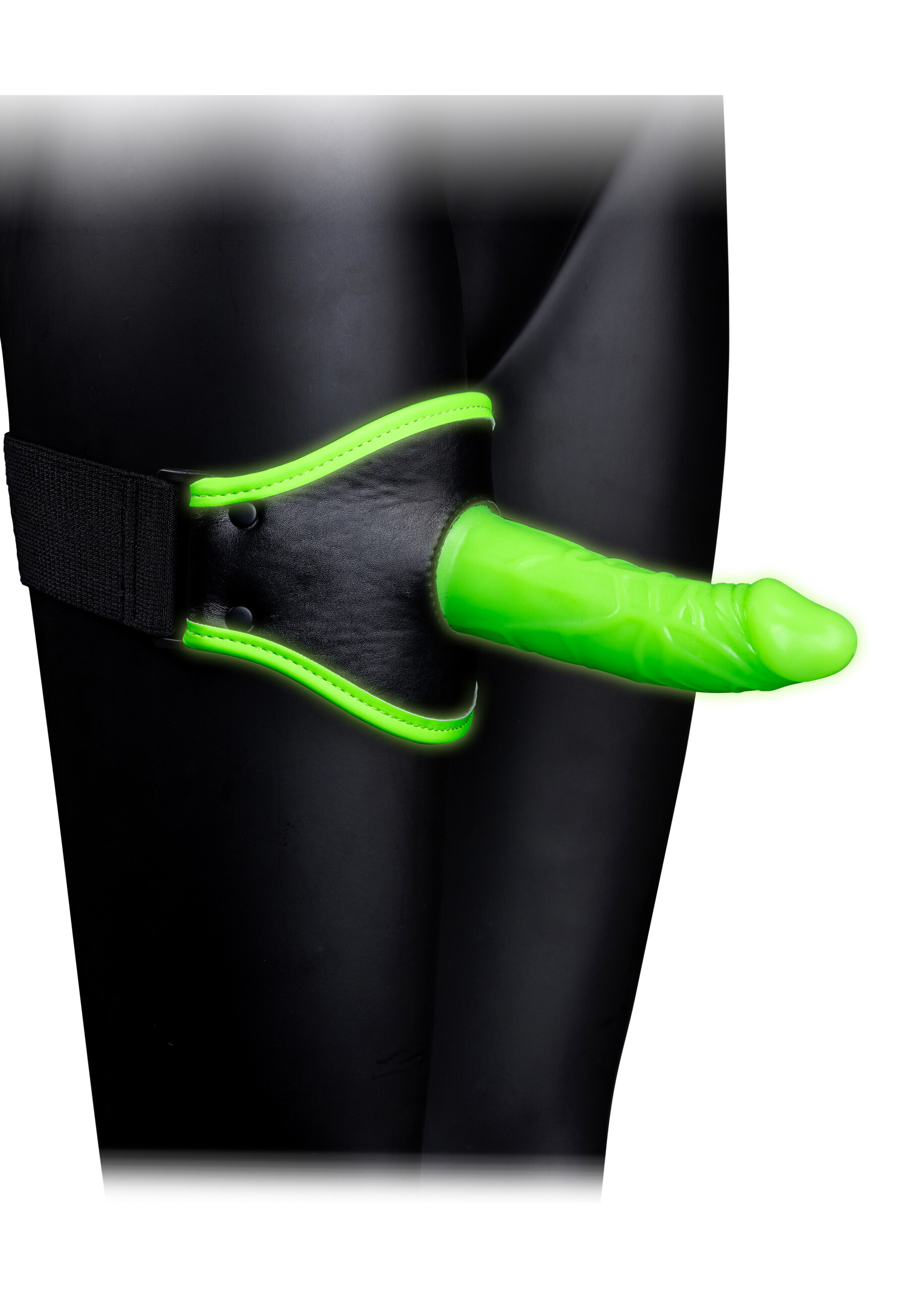 thigh strap on with silicone dildo 5.7 inch glow in the dark