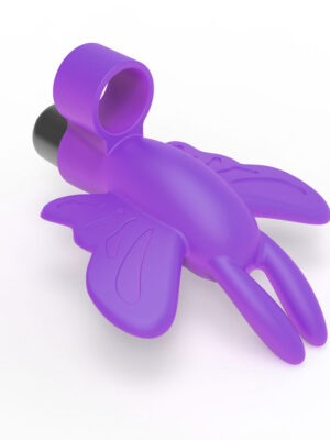 the 9's flirt finger butterfly finger vibrator purple