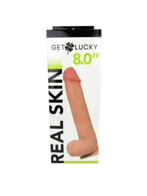 real skin 8" dual layer dildo beige real skin 8" dual layer dildo beige
