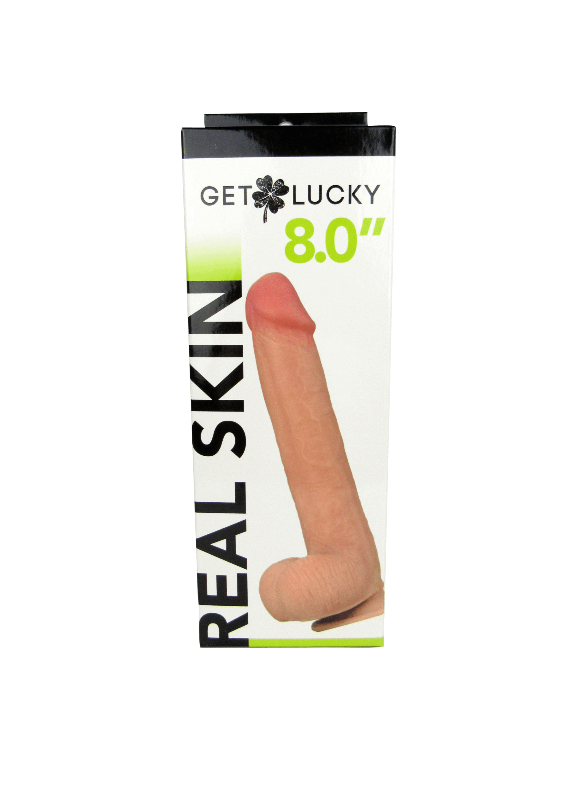 real skin 8" dual layer dildo beige