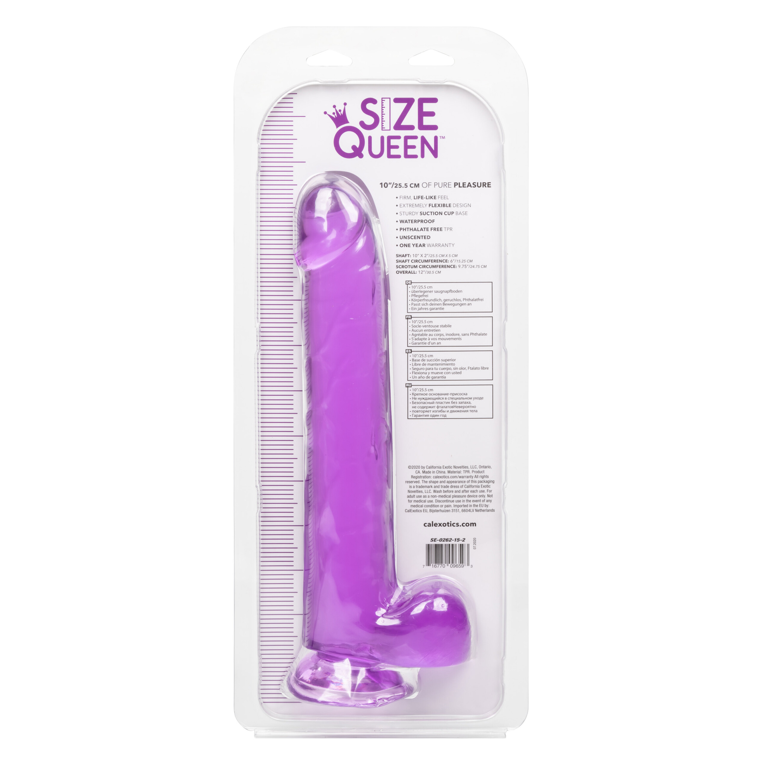 size queen 10 inch 25.5cm purple size queen 10 inch 25.5cm purple
