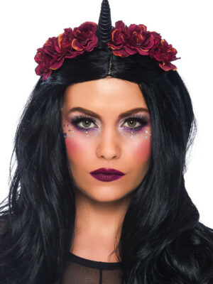 dark velvet unicorn flower headband dark velvet unicorn flower headband