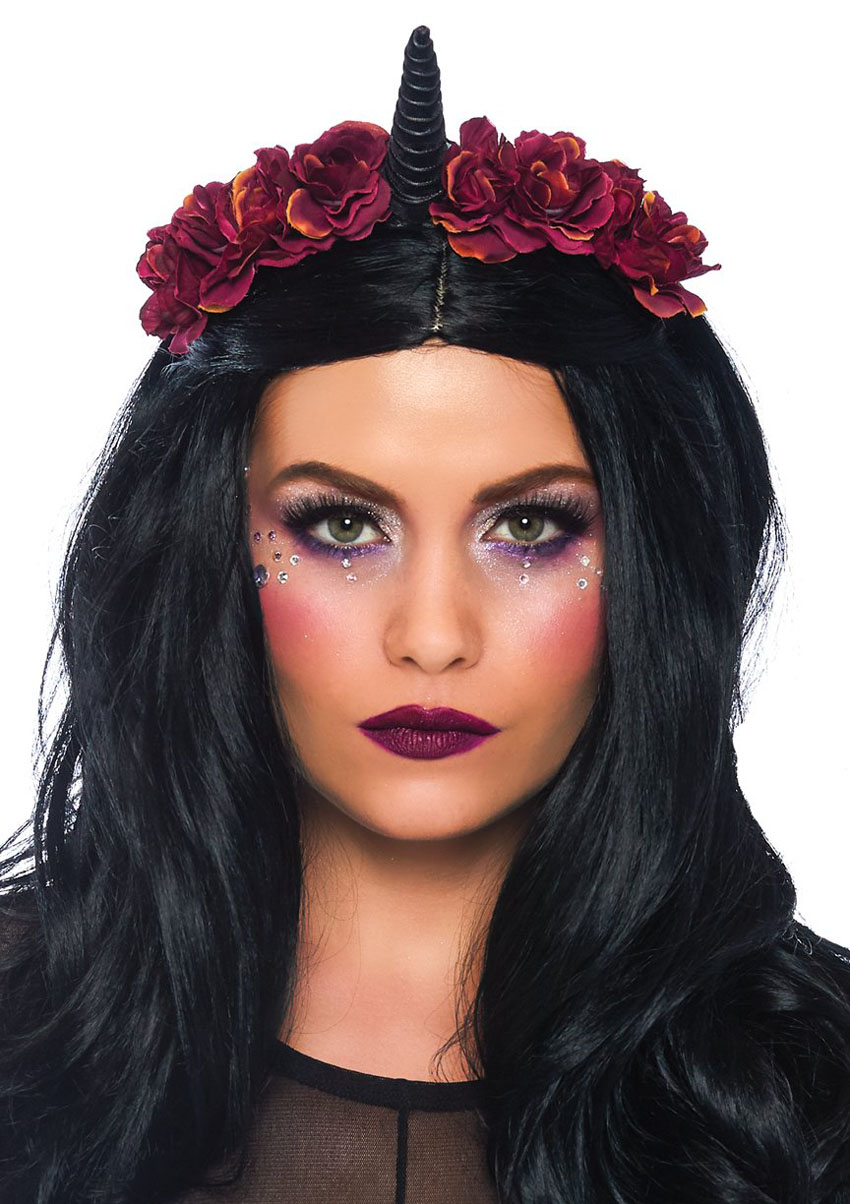 dark velvet unicorn flower headband dark velvet unicorn flower headband