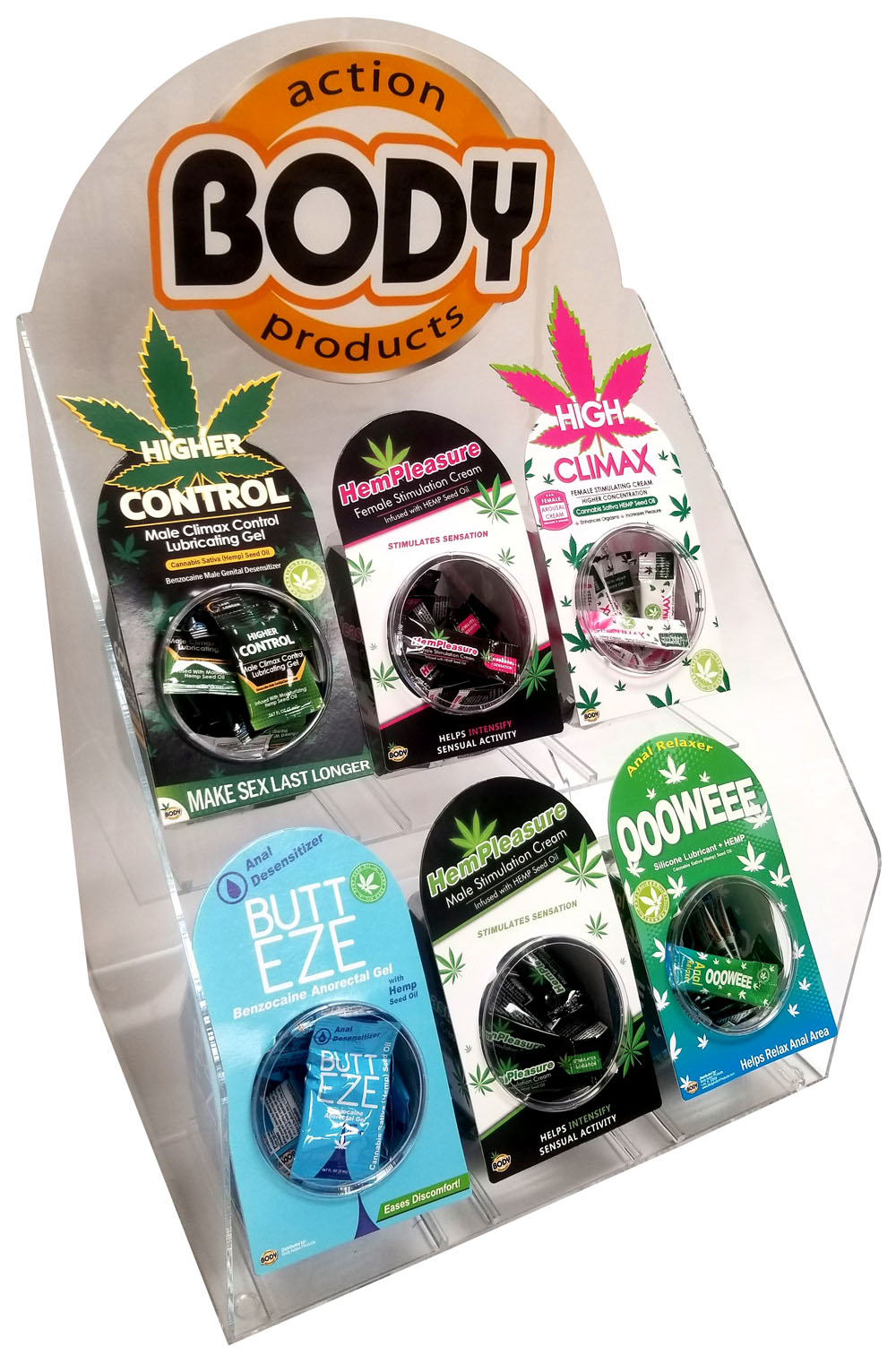 acrylic display hemp oil 50pc