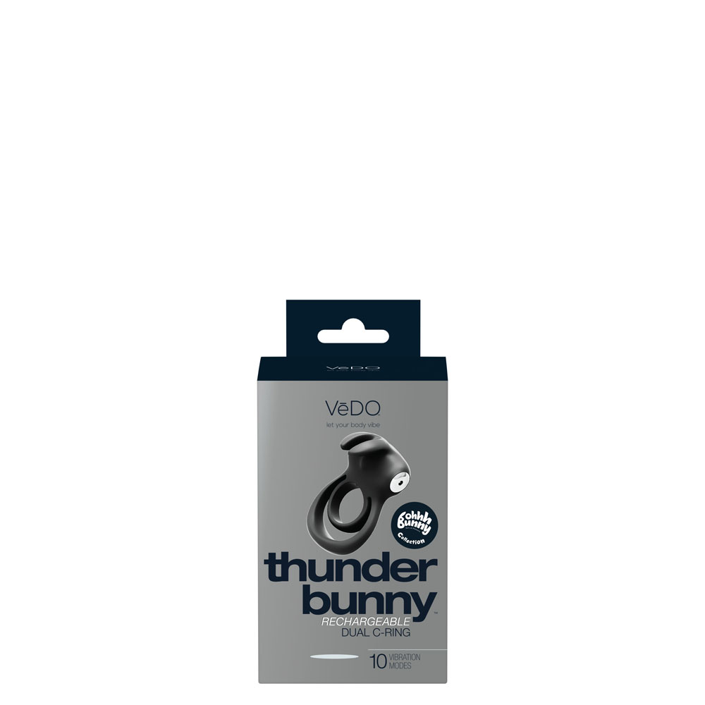 thunder bunny rechargeable dual ring black pearl thunder bunny rechargeable dual ring black pearl