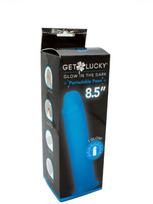 glow in the dark periwinkle peen dildo 8.5" glow in the dark periwinkle peen dildo 8.5"