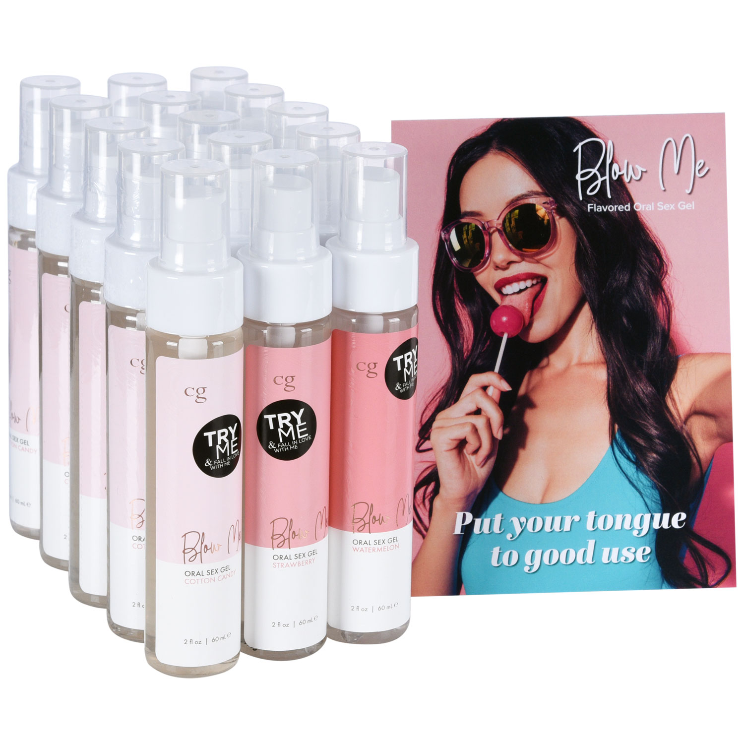 cgc blow me oral sex gel bundle with testers 16 piece