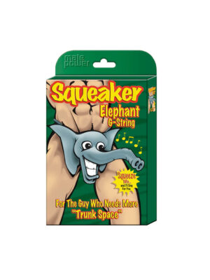 squeaker elephant g string one size red