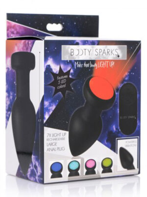 7x light up rechargeable anal plug large