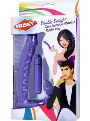 double delight dual insertion vibrating rabbit cock ring