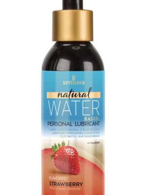 natural water based personal lubricant strawberry 4 fl. oz. (125ml) bottle